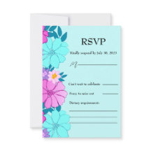 Rosa och Teal Blommigt Bröllop