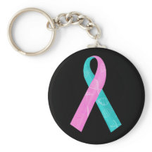 Rosa och Teal BRCA DNA Ribbon