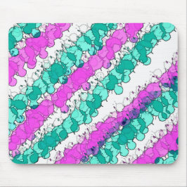 Rosa och teal färgsprutad distressed musmatta