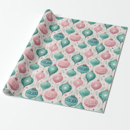 Rosa och Teal kulle juldekoration Presentpapper