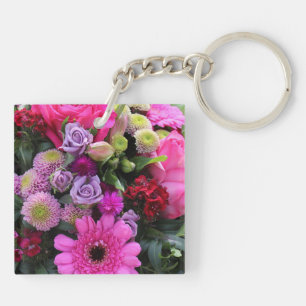 Rosa och Violet Flower Bouquet Photo