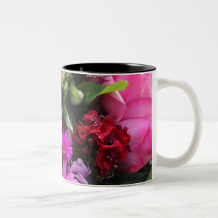 Rosa och Violett Bukett Foto Två-Tonad Mugg
