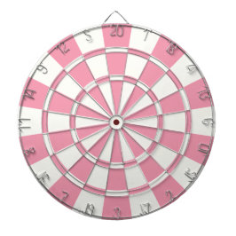 Rosa och vit blek darttavla