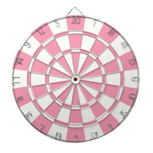 Rosa och vit blek darttavla
