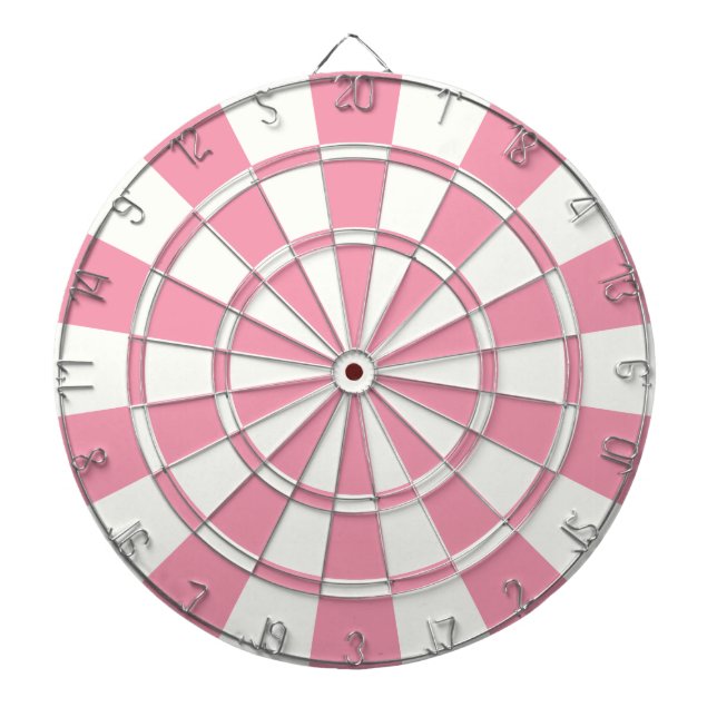 Rosa och vit blek darttavla (Framsidan)