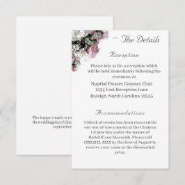 Rosa och vit Blommigt, katolska Bröllop Tilläggskort