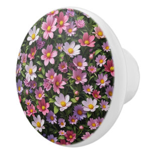 Rosa och vit blomsterträdgård knopp