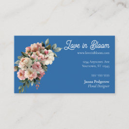 Rosa och vit bukettflorist visitkort