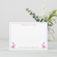Rosa och vit chinoiserie kanin flicka baby shower