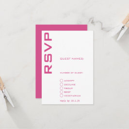 Rosa och vit Contemporary Inbjudningar