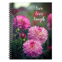 Rosa och vit Dahlia Flower Motivational