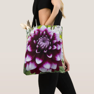 Rosa och vit dekorativ Dahlia-Blommigt Tygkasse