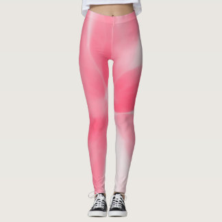 Rosa och vit färgämne leggings