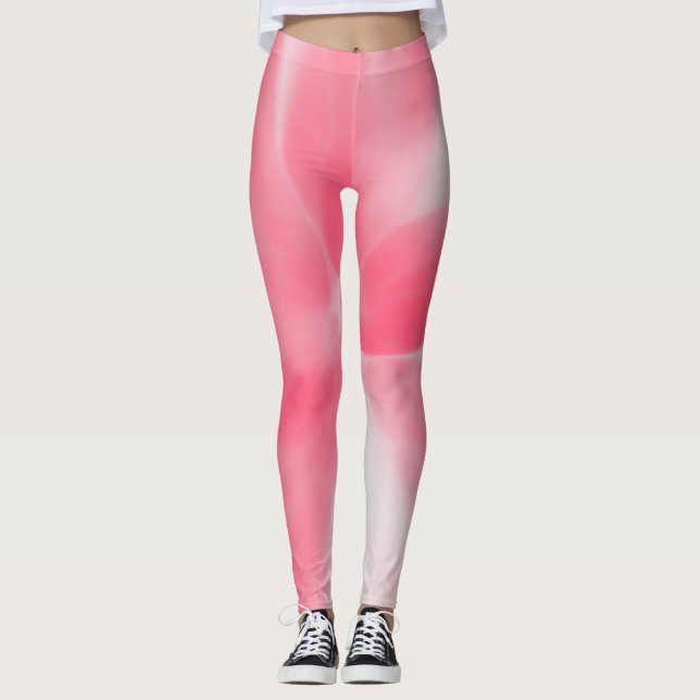 Rosa och vit färgämne leggings (Framsida)