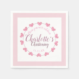 rosa och vit flicka pappersservett