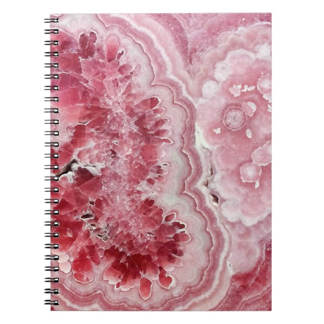 Rosa och vit geode anteckningsbok (Framsidan)