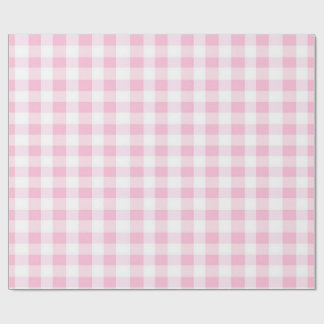 Rosa och vit Gingham presentpapper
