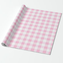 Rosa och vit Gingham presentpapper