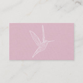 Rosa och vit Hummingbird Visitkort
