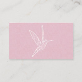 Rosa och vit Hummingbird Visitkort