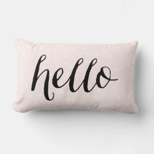 Rosa och vit konfetti Hej Pillow Lumbarkudde