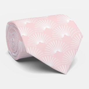 Rosa och vit konst Deco mönster Slips