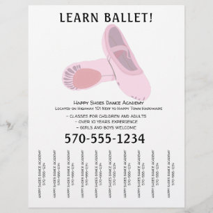 Rosa och vit lastpallsstolpe Tear Off Strips Flyer