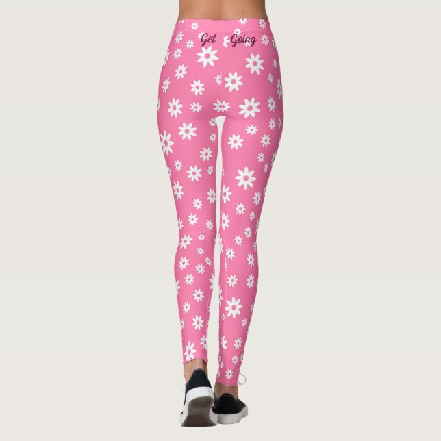 Rosa och vit leggings (Baksida)