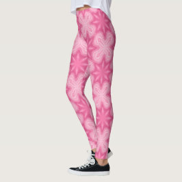 Rosa och vit leggings