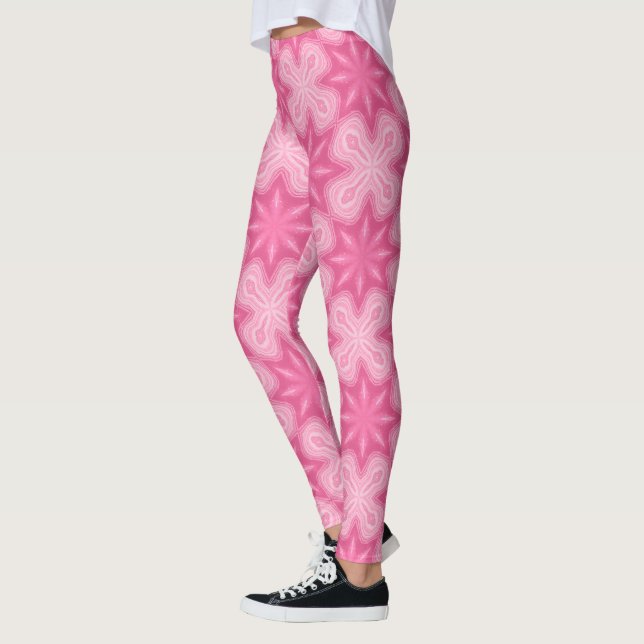 Rosa och vit leggings (Vänster)