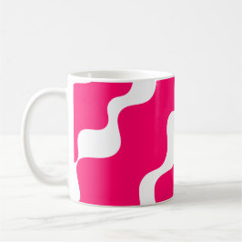 Rosa och vit lutning vinkarare mönster kaffemugg