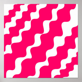 Rosa och vit lutning vinkarare mönster poster