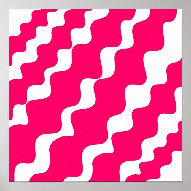 Rosa och vit lutning vinkarare mönster poster (Framsidan)
