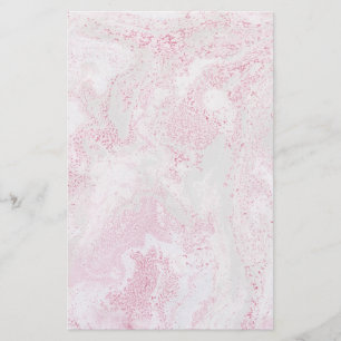 Rosa och vit Marble Mönster Brevpapper