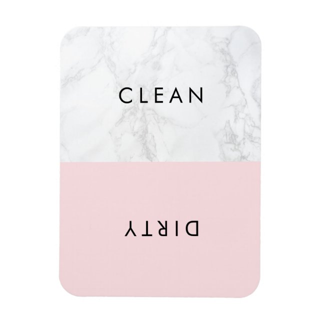 Rosa och Vit marmor, modern typografi Magnet (Vertikal)