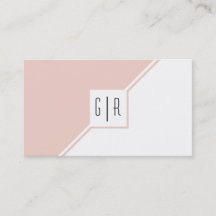 Rosa och vit monogram modern geometrisk