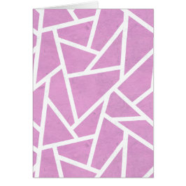 Rosa och vit mosaik mönster hälsningskort