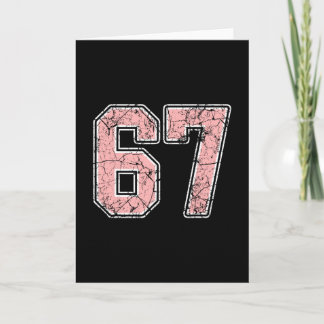 Rosa och vit nummer 67 tröja spelare uniform #67 kort