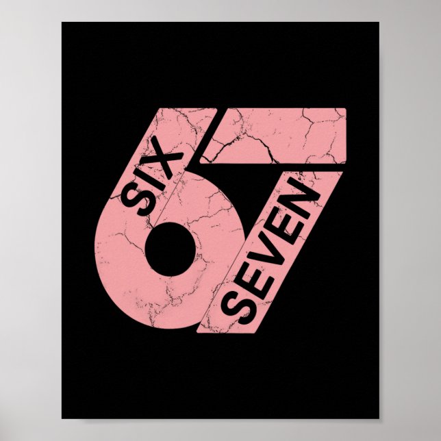 Rosa och vit nummer 67 tröja spelare uniform #67 poster (Framsidan)