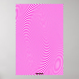 Rosa och vit optisk bildskärm Poster optisk bildsk