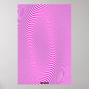 Rosa och vit optisk bildskärm Poster optisk bildsk