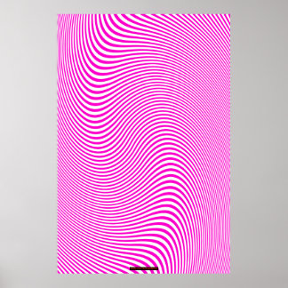 Rosa och vit optisk bildskärm Poster optisk bildsk
