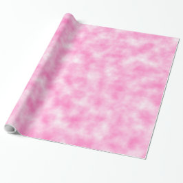 Rosa och vit pastel Tie- Dye Marbleized Clouds Presentpapper