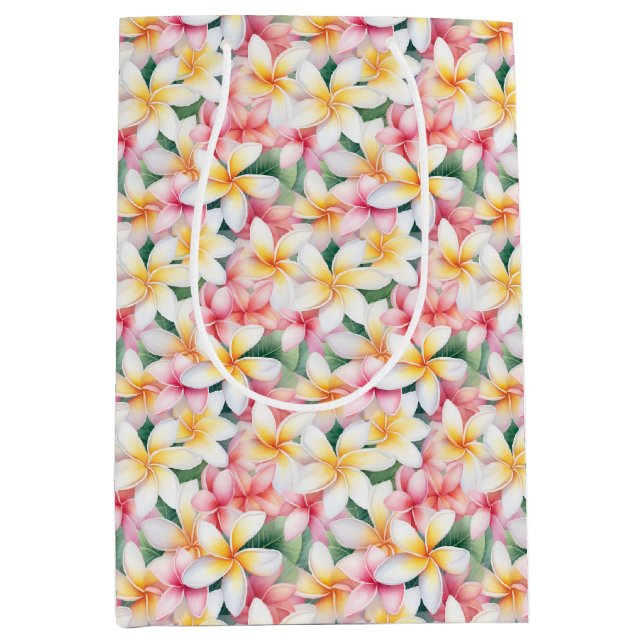 Rosa och vit Plumeria-blomma (Framsidan)