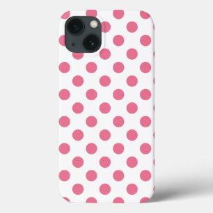 Rosa och vit polka dots Fodral-Mate iphone case
