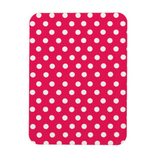 Rosa och vit Polka dots Magnet
