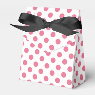 Rosa och vit polka dots presentaskar