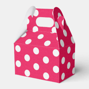 Rosa och vit Polka dots Presentaskar