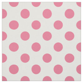 Rosa och vit polka dots tyg