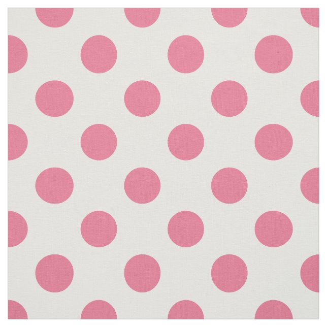 Rosa och vit polka dots tyg (Provkarta)